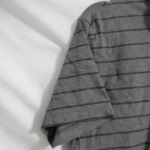MEXX | xl - extra large | Men's Striped Grey Polo Short Sleeve Shirt - Picture 3 of 15